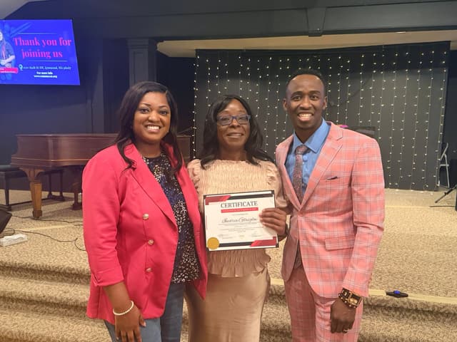 Certificates presented at the Romans 116 Church certification ceremony (1)