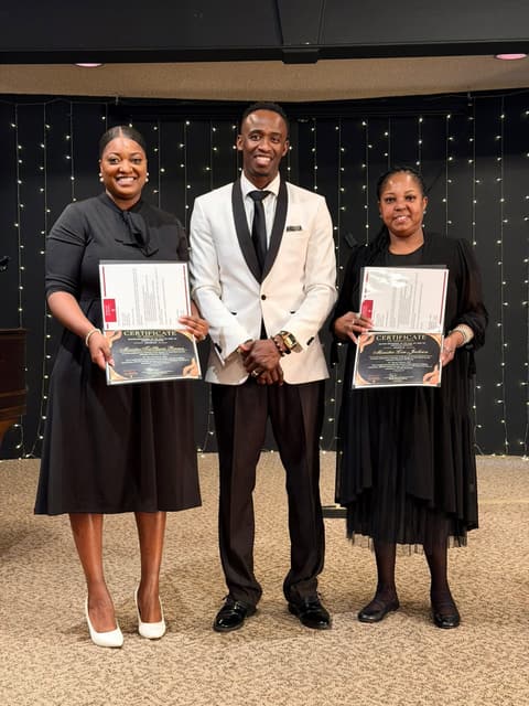 Certificates presented at the Romans 116 Church certification ceremony (8)