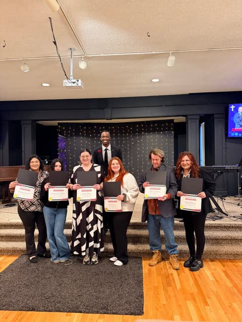 Certificates presented at the Romans 116 Church certification ceremony (14)