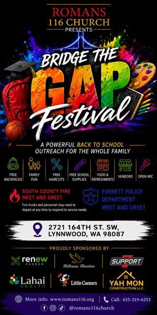 Bridge the Gap Festival flyer.